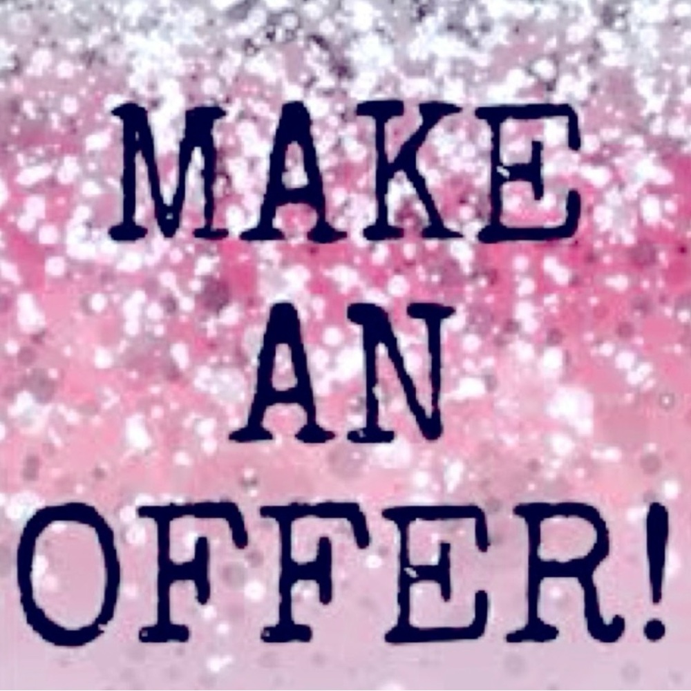Pink and Silver Glitter Graphic Sign “Make an Offer!” 💖✨💖✨
